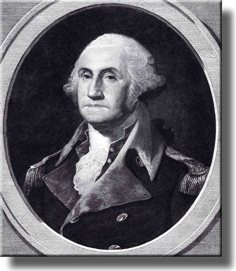 George Washington Portrait Picture Made On Acrylic Wall Art Decor Ready