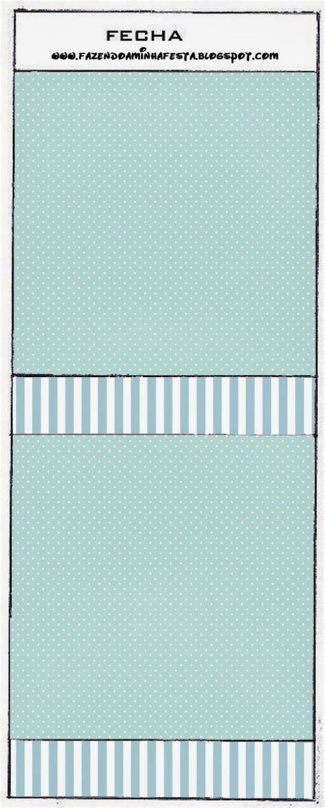 Light Blue And White Stripes And Polka Dots Free Printable Candy Bar