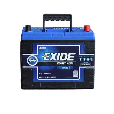 Exide Edge 12 Volts Lead Acid 6 Cell 24f Group Size 710 Cold Cranking