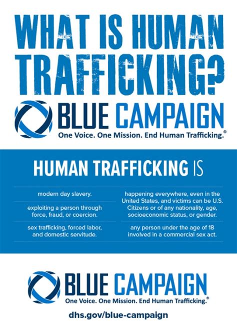 Dhs Human Trafficking Infographic Psp Clearinghouse