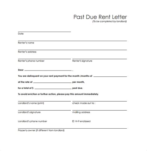 Free 7 Past Due Letter Templates In Pdf