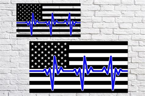 American flag svg free, blue line svg, police svg, instant download, silhouette cameo, shirt design, us flag, free vector files, dxf 0944. Heartbeat American Flag SVG, Police SVG, Back the blue svg ...