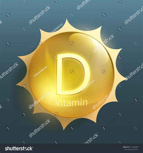 Pill Vitamin D Sun Rays Stock Stock Vector Royalty Free 1217603689 Shutterstock
