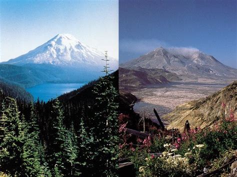 Mt Saint Helens Before And After The 1980 Eruption Pics