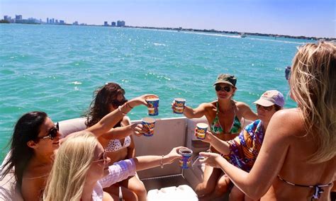 24 Luxury Party Pontoon Boat Rental In North Miami Beach Florida