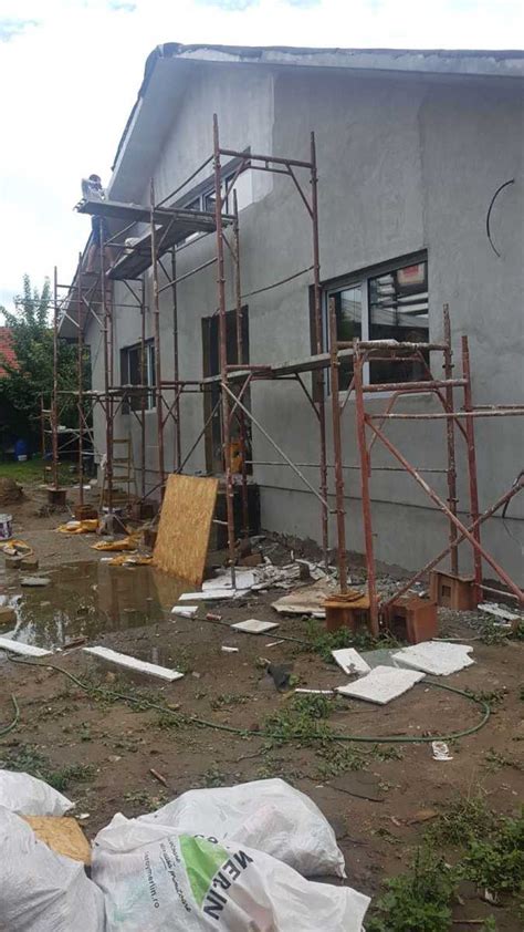 Aplicare Masa De Spaclu Fatada Proiect Casa Metalica In Craiova