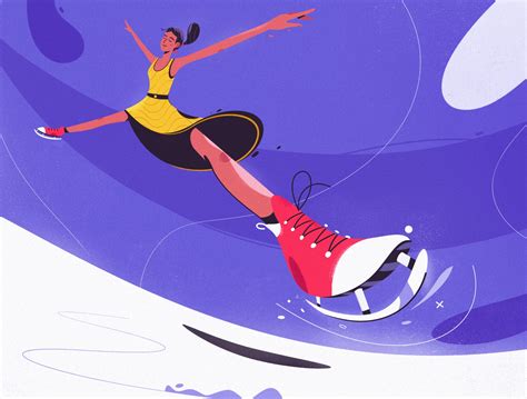 Figure Skating By Dima Moiseenko For Felic Art On Dribbble