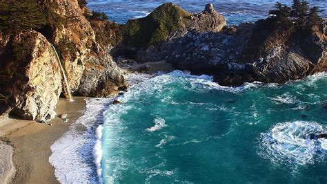 Hd Wallpaper Earth Big Sur Beach California Cliff Coast Mcway