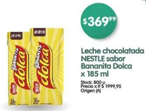 Leche Chocolatada Nestle Sabor Bananita Dolca X 185ml Oferta En Supermercados Buenos Días