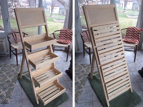 Folding Ladder Tray Made Of Pine Handcrafted By Jason Cooper