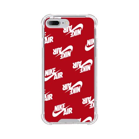 Nike Air Red Iphone 8 Plus Clear Case Caseformula