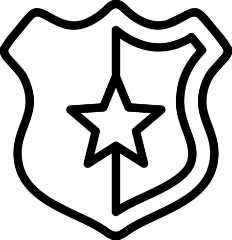 Police Badge Vector Icon Design 16956907 Vector Art At Vecteezy