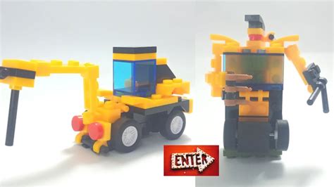 Turn Lego Crusher Into Transformer Robot By Creator Blocks 46 Pcs