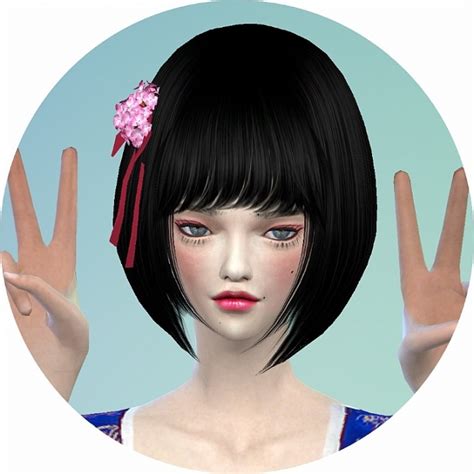 Hydrangea Flower Hair Pin At Marigold Sims 4 Updates