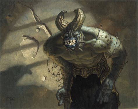 Grinning Demon Mtg Art From Onslaught Set By Mark Zug Art Of Magic