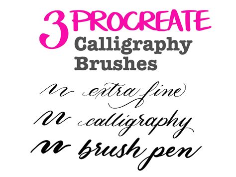 Procreate Brushes Procreate Calligraphy Brush Set Full | Etsy | Procreate brushes, Procreate ...