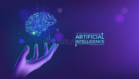 Ai Background Artificial Intelligence Hand With Brain Glowing