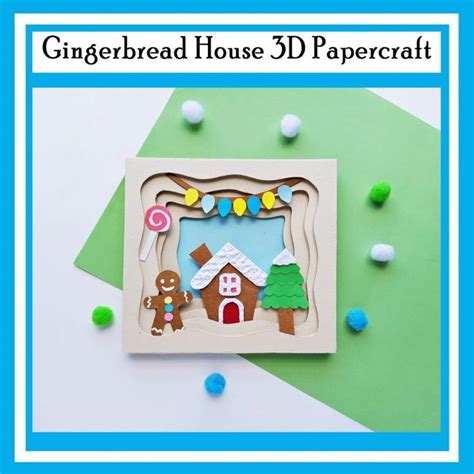 Gingerbread House 3d Papercraft Printables 4 Mom Paper Crafts A