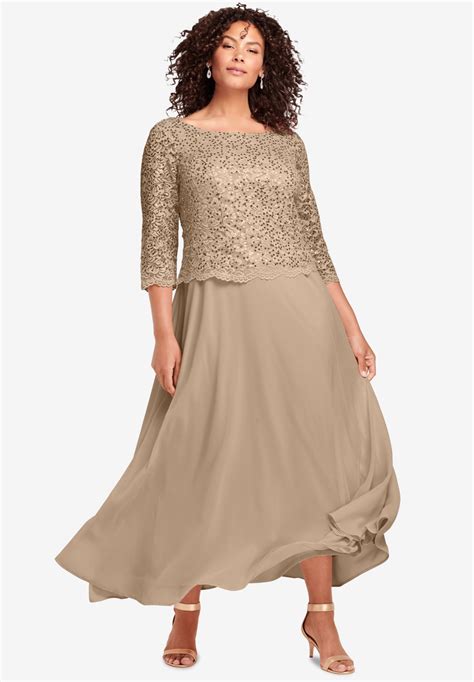 Lace Popover Dress Plus Size Formal And Special Occasion Dresses Woman