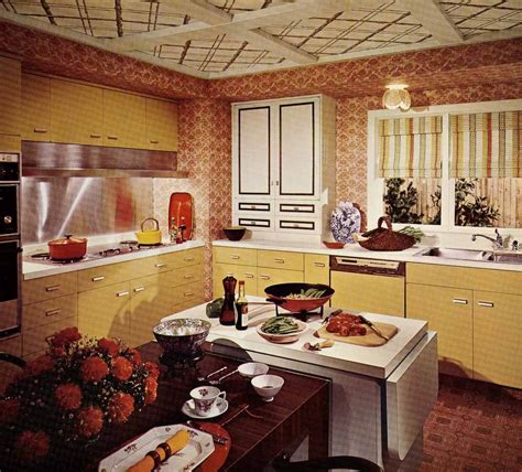 1970s Kitchen Design One Harvest Gold Kitchen Decorated In 6 Distinct