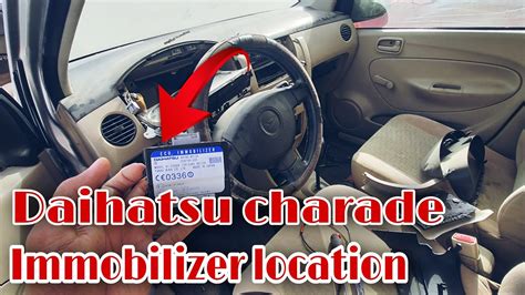 Daihatsu Charade Sirion Immoblizer Location YouTube