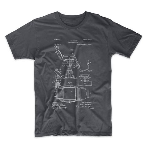 100% premium cotton t shirt. Barbers Chair Patent T Shirt, Vintage Barber, Barber Gift ...