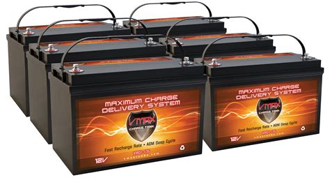 Qty 6 Vmax Xtr31 135 12v 135ah Agm Sla Battery Upgrade For