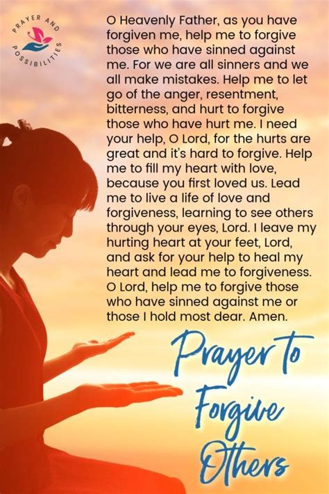 As We Have Also Forgiven Our Debtors Prayer To Forgive Others Prayer