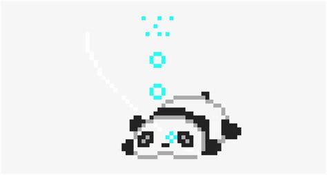 Sleepy Panda Pixel Art Using Graph Paper Free Transparent Png