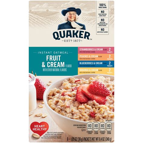 Quaker Oats Instant Oatmeal Fruit And Cream Variety Pack Pick Up In