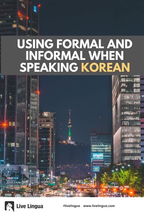 Learn Korean Informal And Formal Words In Korean Artofit