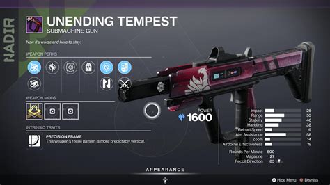 Destiny 2 Unending Tempest God Roll And How To Get Deltias Gaming