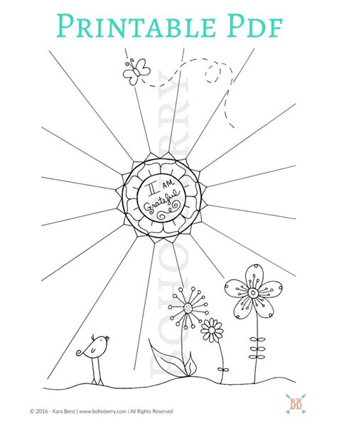 This bundle includes the following beautifully illustrated affirmations: PRINTABLE Gratitude Coloring Page