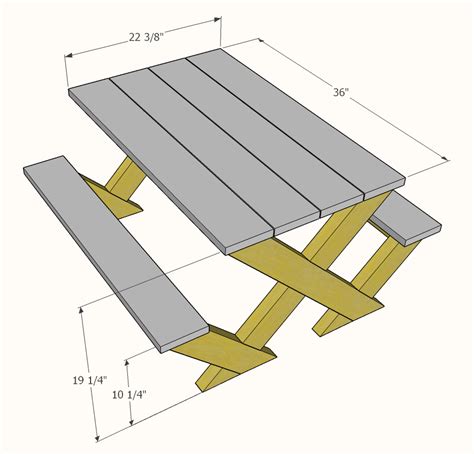 Diy Kids Picnic Table Plans Dimensions Famous Artisan