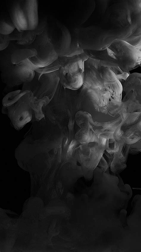 Smoke Dark Bw Abstract Fog Art Illust Iphone 8 Wallpapers Free Download