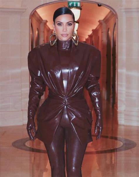 Kim Kardashian Brown Leather Coat Movie Leather Jackets