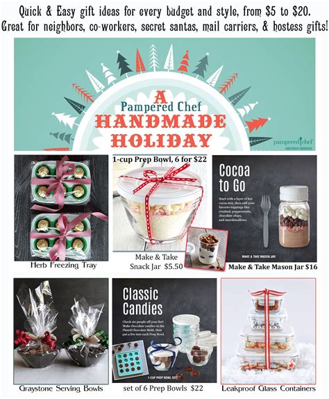 Pampered Chef Holiday T Giving Ideas Products Handmade Holiday