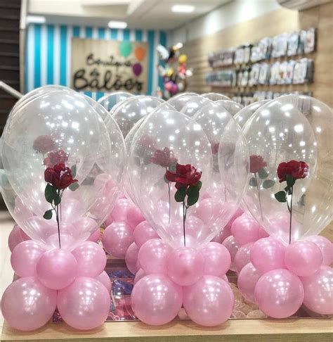 Balão Com Rosas Balões Personalizados Decoração De Balões De