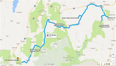Utah Road Trip All 5 Utah National Parks Road Trip And More Map Included