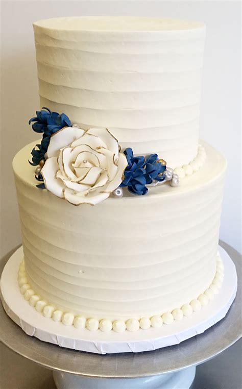 2 tier teal and ivory wedding cake cakes by siobhan Pin on Our Wedding Cakes