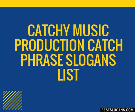 100 Catchy Music Production Catch Phrase Slogans 2024 Generator