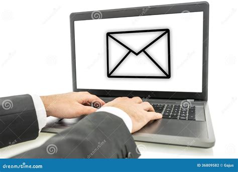 Businessman Sending Email Stock Photography Image 36809582
