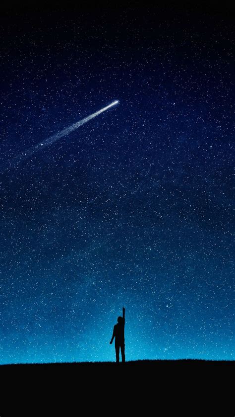 Night Sky Stars And Comet Wallpaper 4k Ultra Hd Id3036 Night Sky