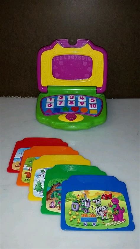 Barney Laptop Computer Complete With 5 Cartridges 1721839596