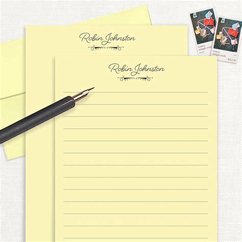 Personalized Notepad Delightful Letter Writing Paper