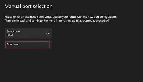 manual port selection xbox one