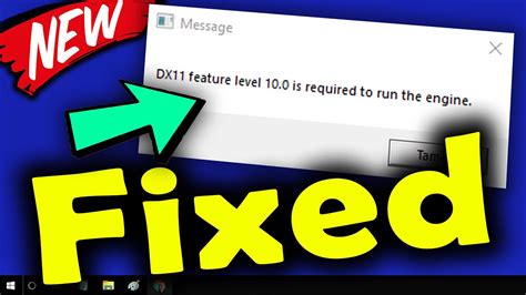 Dx11 Feature Level 100 Is Required To Run The Engine Fortnite How To