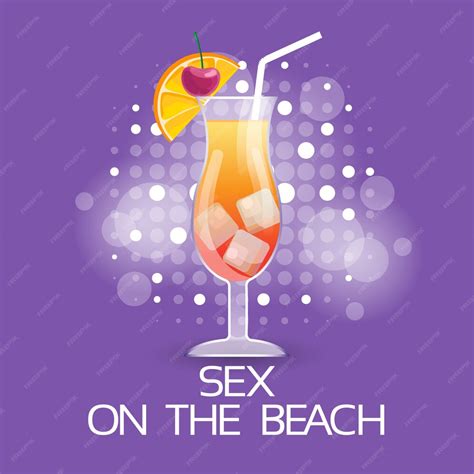 Premium Vector Sex On Beach Cocktail