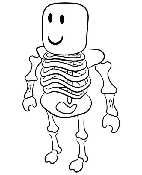 Roblox Coloring Page Skeleton Topcoloringpages Net