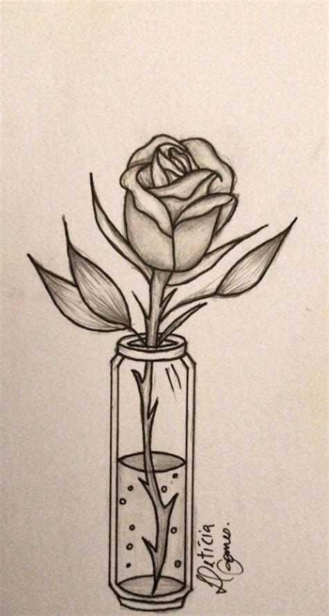 Un Dibujo Muy Bonito Y Fácil De Hacer Dibujos Rosas Flores Floreros
